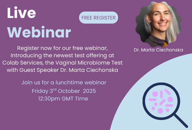 Register now for our free webinar,  Introducing the newest test offering, the Vaginal Microbiome Test